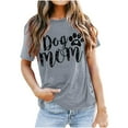 thumbnail image 5 of WREESH Trendy Graphic Print T-Shirt Women's Crew Neck Short Sleeve Out Blouse Dark Gray, 5 of 5