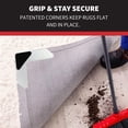 thumbnail image 5 of StepNGrip Rug Corner Grippers 4-Pack - Flattens Edges to Hold Rugs in Place - Impedes Curling with Stiff Layer - Reusable Carpet Grip Pads with Easy-Lift Design - 6.5 x 6.5 Inches, 5 of 7