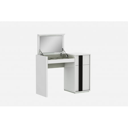 HomeRoots 39  X 17  X 30  White iron Vanity Dresser