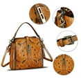 thumbnail image 2 of Embossed Genuine Leather Purses and Handbags Women Shoulder Bag Crossbody Bag, 2 of 6