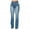 Blue, variant on 50% off Clear!Jiyugala Women's Jeans Clearance $5 Women Flare Jeans Mid Waist Bell Jeans Stretch Slim Pants Length Jeans