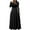 Black Dress for Women, variant on HAPIMO Women's Maxi A Line Dress Solid Autumn Dresses Empire Waist Elegant Holiday Boho Long Sleeve Round Neck Vintage Green L