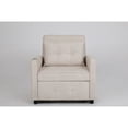 thumbnail image 5 of Convertible Armchair Bed, Beige Linen, Adjustable With And Side Pocket For Chair Bed Humanization Design, Linen Beige, Fits Apartments , &, 5 of 5