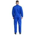 thumbnail image 5 of Choomomo Men's One Piece Long Sleeve Mechanics Workwear Stylish Work Coveralls Overalls Cargo Jumpsuit Royal Blue M/165, 5 of 6