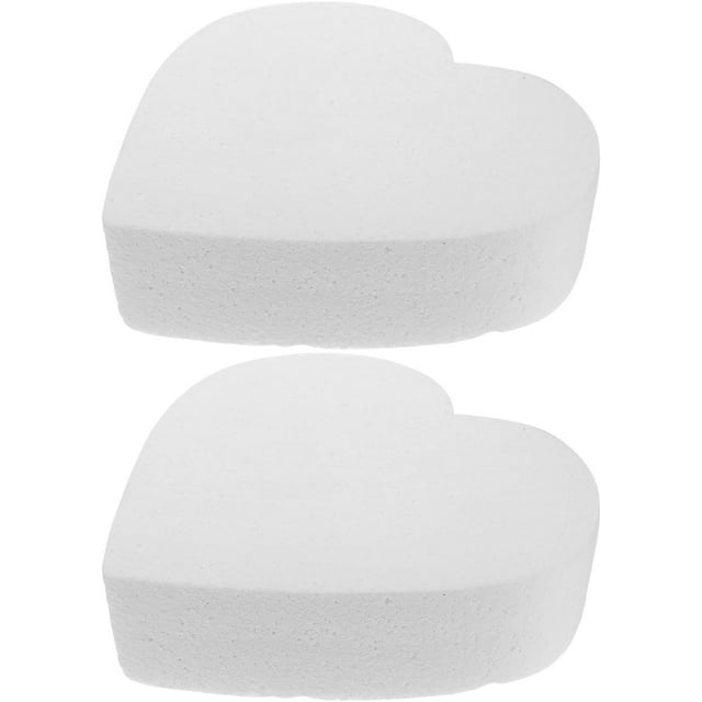 SEWACC 2pcs Heart Shaped Cake Dummies 8inch Foam Cake Dummies Cake Decorating Foam Cake Models Cake Modeling for Valentine s Day Wedding Birthday Party