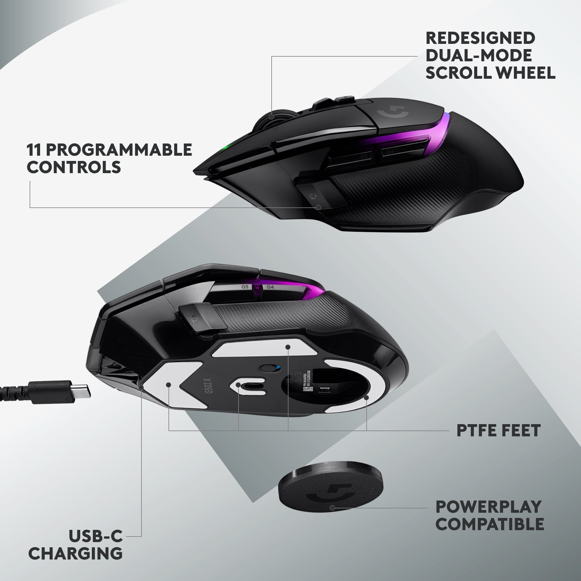 Logicool G502WLと LogicoolPOWERPLAY Amazon.com: Logitech G502 X Plus Wireless Gaming Mouse