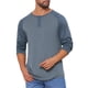 thumbnail image 4 of INSPIRE CHIC Camisetas de Hombre de Manga Larga Raglán Casual Henley T-Shirts S Azul Oscuro, 4 of 6