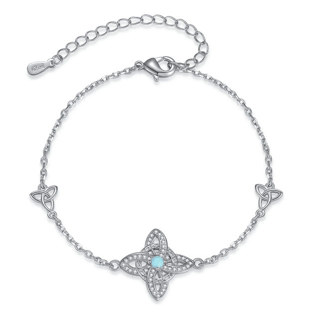 Pulseras Brazalete Nudo De Brujas Celta Para Mujer Plata 925 Xtellar Plateado