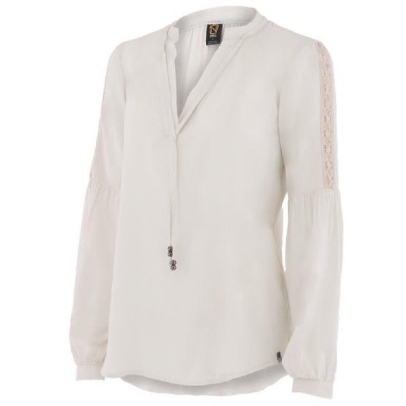 Noble Outfitters Shirt Womens L/S Blouse Folklore Lace Peasant 21007