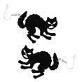 thumbnail image 4 of 1 Paire de Boucles d'Oreilles en Forme de Chat pour Halloween (Noir), 4 of 8