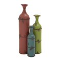 thumbnail image 2 of Woodland Imports 3 Piece Metal Bottle Vase Set, 2 of 2