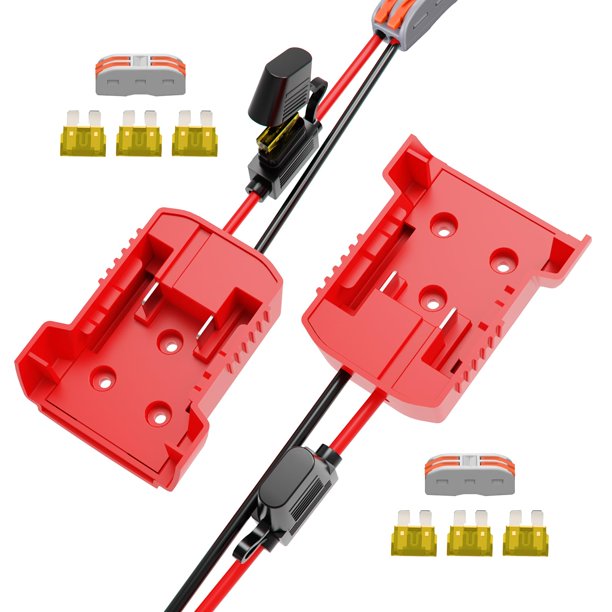 Paquete de 2 adaptadores Power Wheel para batería Milwaukee M18 de 18 V