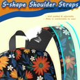 thumbnail image 5 of Pioneer Flower Floral Print Pattern 17" School Backpacks for Teens,Waterproof Oxford Fabric,S-Shape Padded Straps for School,Travel,Hiking,Camping, 5 of 6