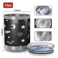 thumbnail image 3 of 12oz Tumblers Black Halloween Occult Patterns Vacuum Insulated Stainless Steel Travel Tumbler Cups Mug with Lid and Straw for Beer,Coffee,Beverages with Cleaning Brush for Cold & Hot Drinks, 3 of 5