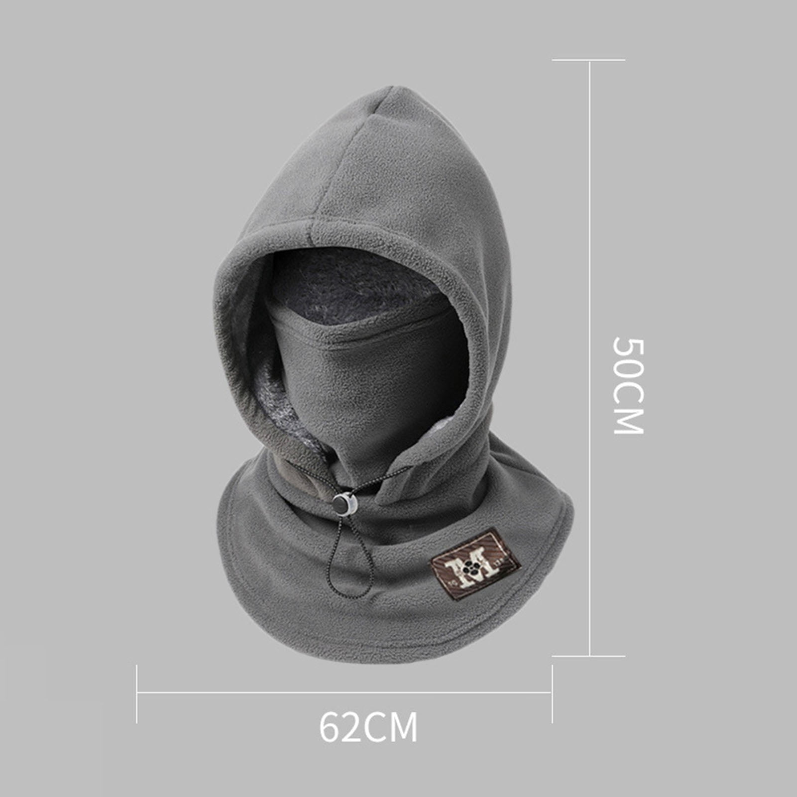 YIFAEUX Winter Balaclava Windproof Ski Face Cushion Fleece Neck Warmer for Men Women Double-Layer Thermal Headgear for Skiing Cycling Climbing