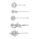 thumbnail image 5 of 5 pinzas para el pelo con cristales, flores y estrellas, con diamantes de imitación y hojas para mujeres y niñas., 5 of 6