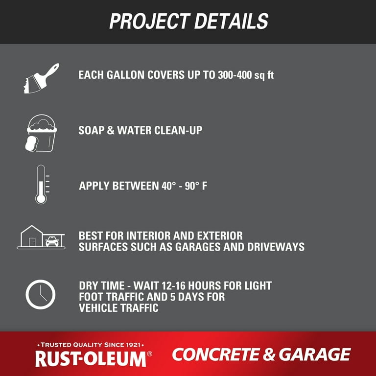 Rust-Oleum Concrete & Garage Floor Topcoat, Clear Gloss 2-Pack photo 8
