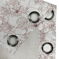 thumbnail image 4 of Ambesonne Vintage Grommet Curtain, Rustic Sprigs Wild Poenies, 50" x 108", Burgundy White, 4 of 6