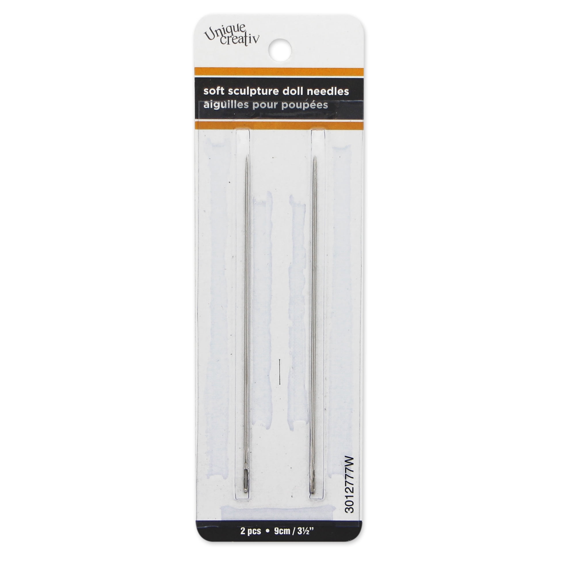UNIQUE CREATIV Doll Needles — Extra‑Long 9 cm, 2 pcs, 2 pieces