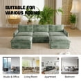 thumbnail image 6 of 109" Corduroy Modular Sectional Sofa, Oversized Deep Seat U Shaped Couch Set, 6 of 6