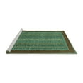 thumbnail image 2 of Ahgly Company Machine Washable Indoor Rectangle Abstract Turquoise Blue Modern Area Rugs, 7' x 10', 2 of 4