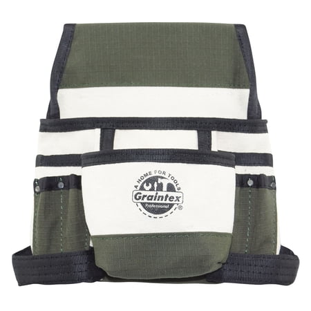 UPC: 0819972028093 | Graintex 8 Pocket Nail & Tool Pouch Rip-stop Canvas for Constructors  Electricians  Plumbers  Handymen