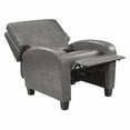 thumbnail image 5 of OSP Home Furnishings Wellington Recliner in Pewter Bonded Leather with Antique Bronze Nail heads and Dark Espresso Legs, 5 of 11