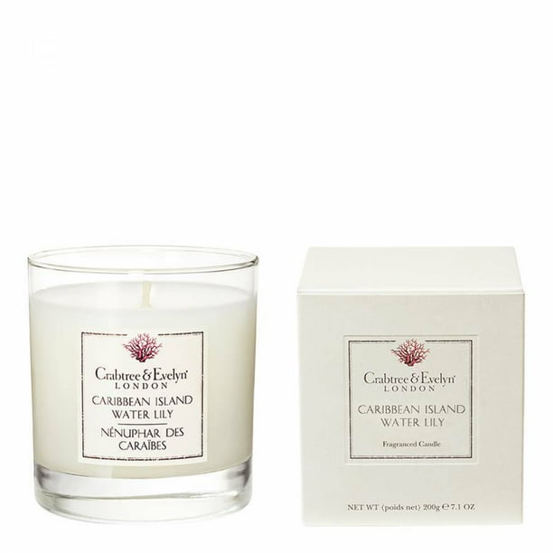 Crabtree & Evelyn Caribbean Wild Island Flowers Water Lily Candle 7.1