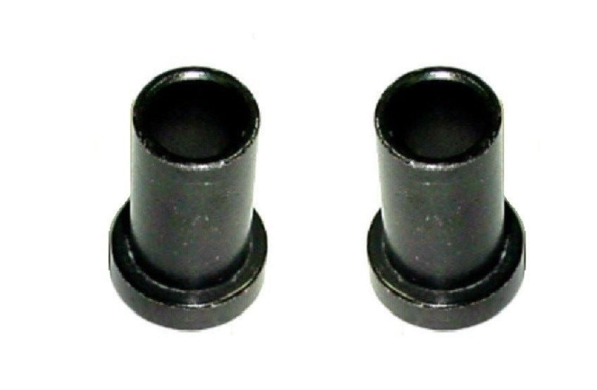 Set of Two Black Albion Bushings Top Hat Style Flanged Bushing 1/2" ID
