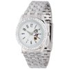 Mickey Mouse Women's Silver Alloy Glitz Watch, Silver Stainless Steel Bracelet