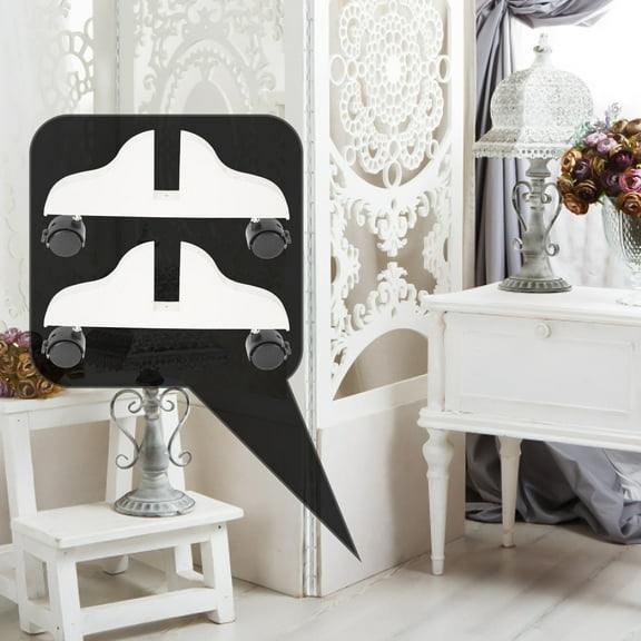 CTIRCHIU 2Pcs Thickened White Divider Stand Base Room Partition Support Brackets for Home