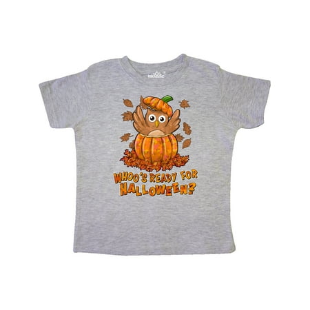 

Inktastic Whoo s Ready for Halloween- Cute Owl in a Pumpkin Gift Toddler Boy or Toddler Girl T-Shirt