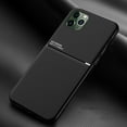thumbnail image 4 of Slim Leather Magnetic Texture Slim Matte Back Phone Cove Cases For iPhone 12 (Black), 4 of 9