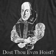 thumbnail image 2 of Mens Dost Thou Even Hoist T shirt Funny Shakespeare Workout Top Gym Trainer Tee Graphic Tees, 2 of 9