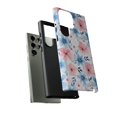 thumbnail image 2 of Blue and Pink Floral Tough Phone Case For Samsung. Samsung Case. Compatible,iPhone 14 Pro Max, 2 of 5