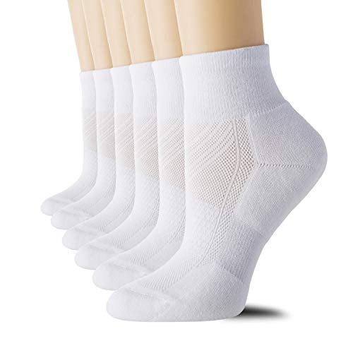 CelerSport 6 Pack Women's Ankle Socks with Cushion, Sport Athletic ...