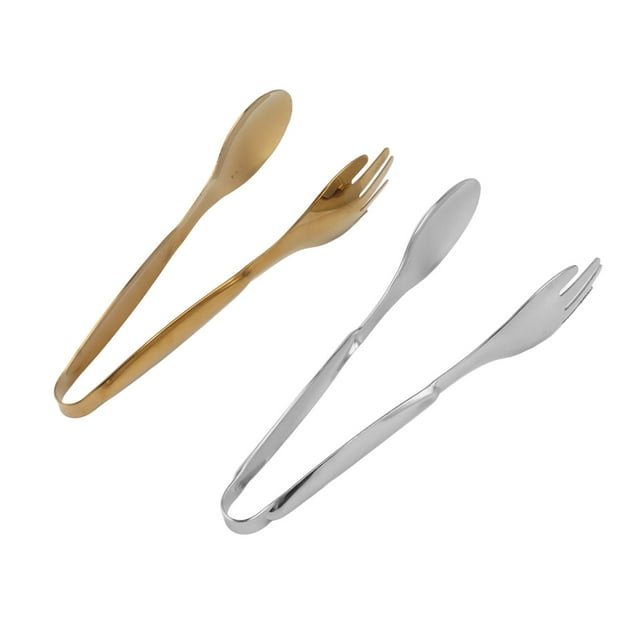 Pinzas para servir pequeñas, 2 piezas, pinzas para cuchara, tenedor, pinzas para ensalada, pinzas para cuchara, tenedor, pinzas para ensalada, rendimiento impulsado
