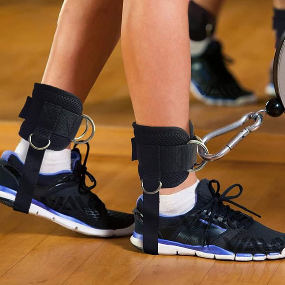 Sangle De Cheville Avec Anneau En D - Ajustable - Pour Musculation Jambes, Hanches, Cuisses