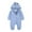 Blue, variant on Fesfesfes Newborn Neutral Baby Bodysuit Spring And Clothes Cute Cartoon Zipper Comfortable Hooded Rompers Under 10$