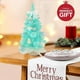 thumbnail image 5 of Árbol de Navidad de mesa azul con luces y adornos, 45 cm, decoración navideña artificial para fiestas de escritorio en interiores (1 unidad) Rkxzt, 5 of 8