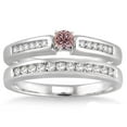 thumbnail image 2 of 1.25 Carat Morganite & Diamond Affordable Bridal Set on 10k White Gold, 2 of 2