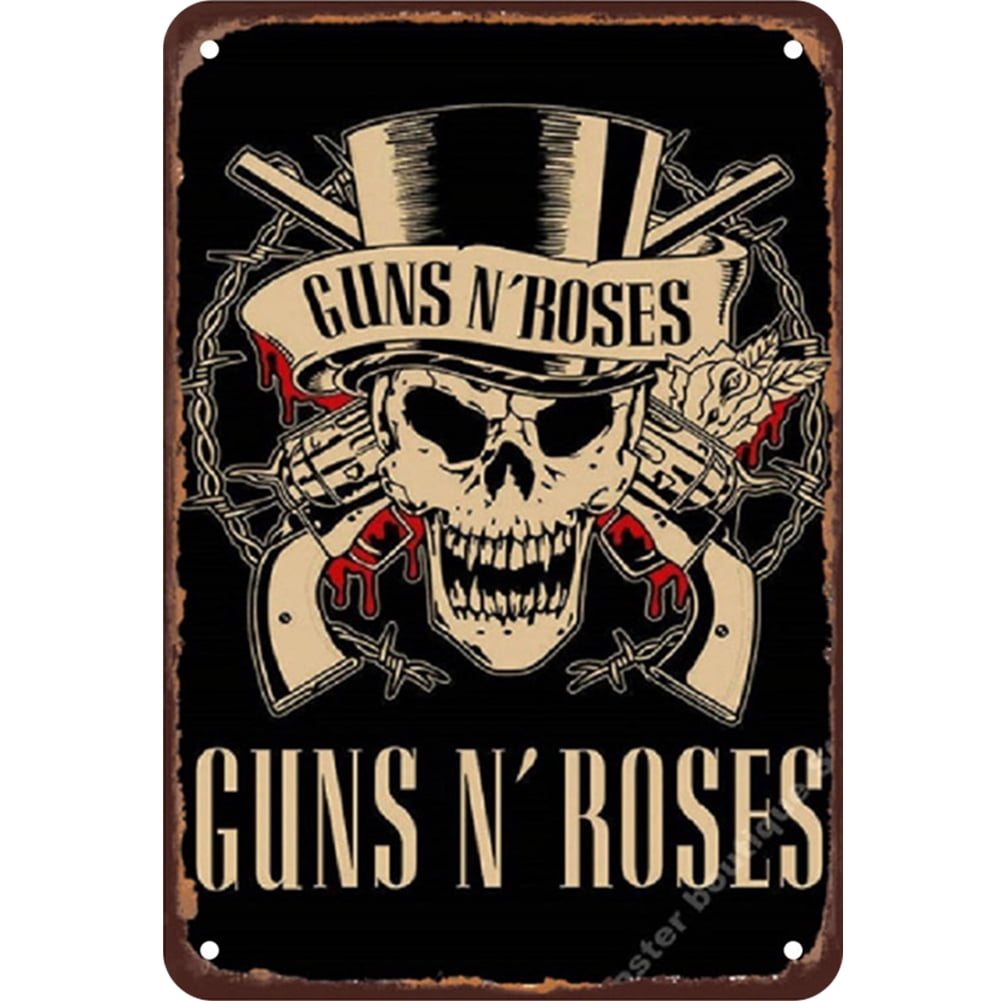 Hojalata Rectangular 20*30cm Modelo Plano Serie Personajes Guns N ...