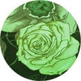 thumbnail image 1 of Ahgly Company Machine Washable Indoor Square Transitional Emerald Green Area Rugs, 3' Square, 1 of 7