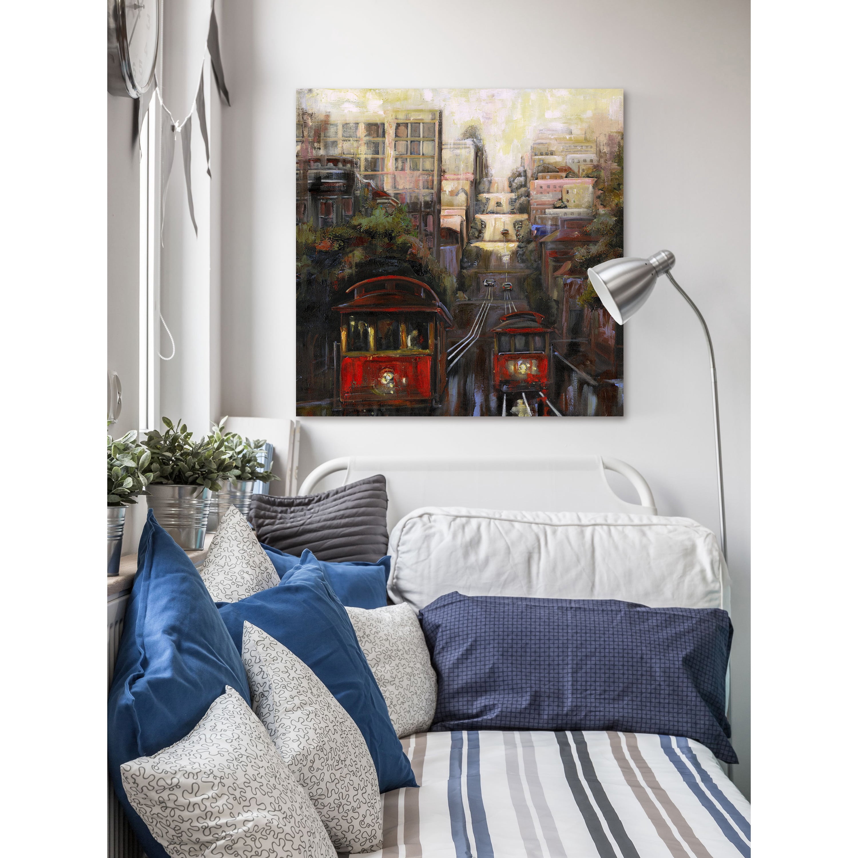 "Up and Down San Francisco" Painting Print on Wrapped Canvas