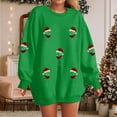 thumbnail image 2 of larppty Women Oversized Long Sleeve Christmas Sweatshirts Crewneck Loose Teen Girl Pullover Top 2025 Fall Y2K Trendy Outfits (Green, XXL), 2 of 8