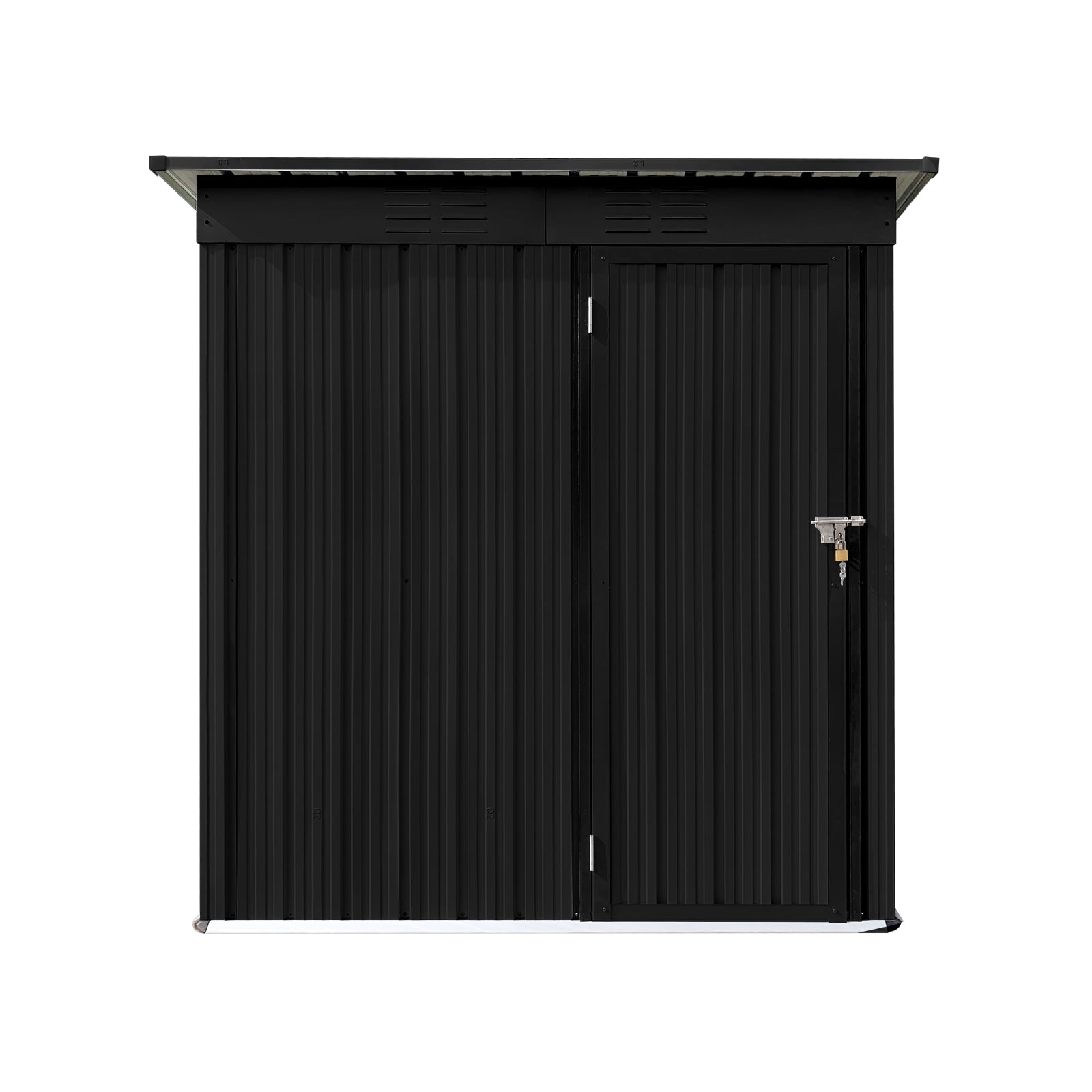 Aukfa Outdoor Storage Shed, 5 X 4 FT Metal Garden Shed, Waterproof Tool Shed for Backyard Patio, Black
