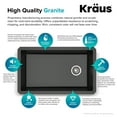 thumbnail image 3 of Kraus KGU-55BLACK 32 in. Undermount Single Bowl Granite Kitchen Sink, Black, 3 of 6