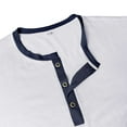 thumbnail image 7 of KHONTS Men's Henley Long Sleeve Shirts Casual Button T-Shirt Classic Basic Cotton Lightweight Stylish Pullover Tees White XXXL, 7 of 7