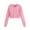 C-Pink90, variant on DHFJKG Pullover Girls Solid Pullover Crop Hoodie With A Hood Long Sleeve Drawstring Pocket Sports Hoodie Round Neck Classic Sweatshirts