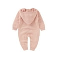thumbnail image 3 of Generic Knitted Sweater for Toddler Baby Girls Boys Cotton Knitted Hooded Sweater Romper Jumpsuit Outfits Toddler Knitted Romper Cotton Long Sleeve One-Piece Coveralls Hooded Jumpsuit, 3 of 9